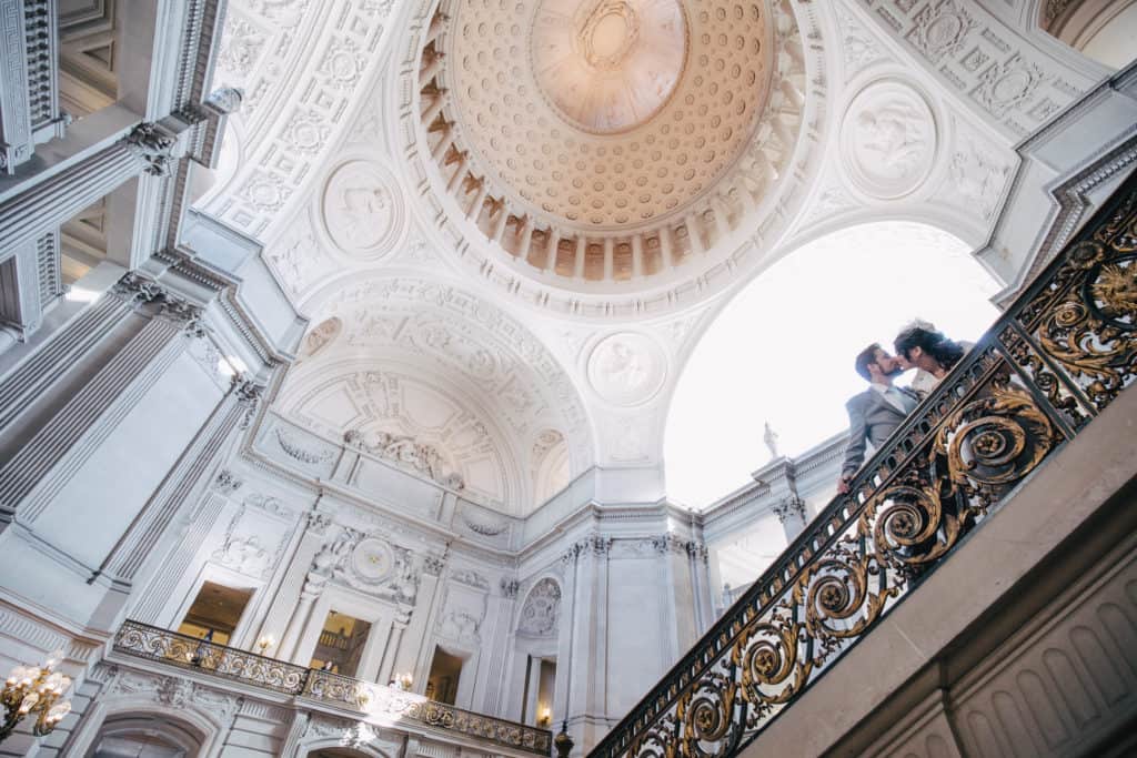 San francisco city hall wedding photography.