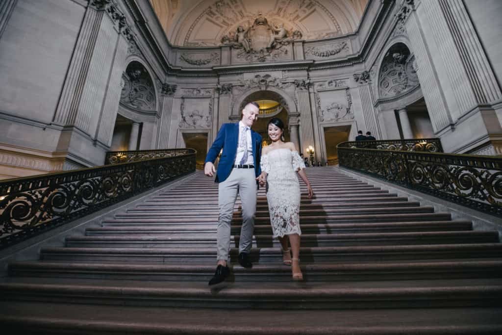 San francisco city hall engagement photography.