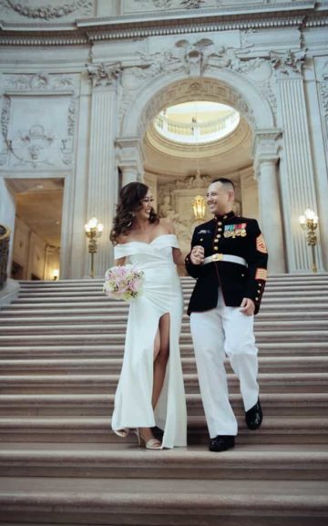 us navy veteran at sf city hall 2- wedding