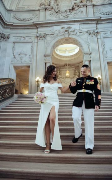 us navy veteran at sf city hall 3 - wedding