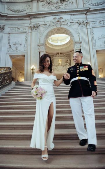 us navy veteran at sf city hall 4- wedding