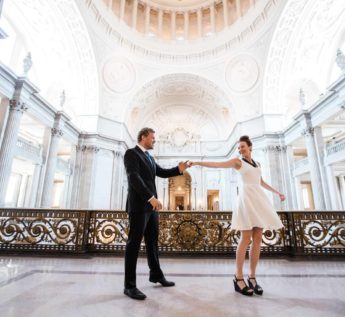 San francisco city hall engagement photography.