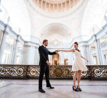 San francisco city hall engagement photography.